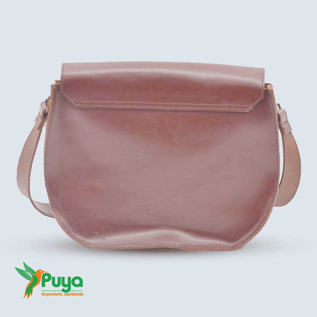 BANDOLERA CON FLOR CAFÉ