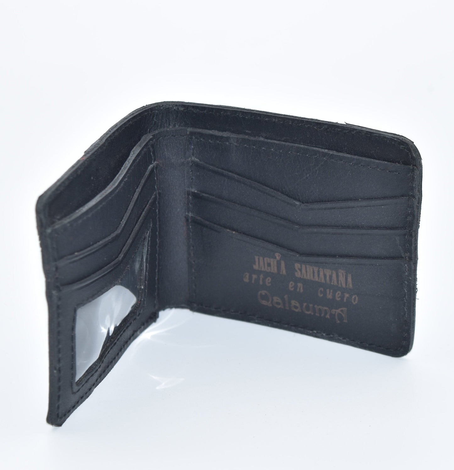 BILLETERA CON FRANJA CAFÉ