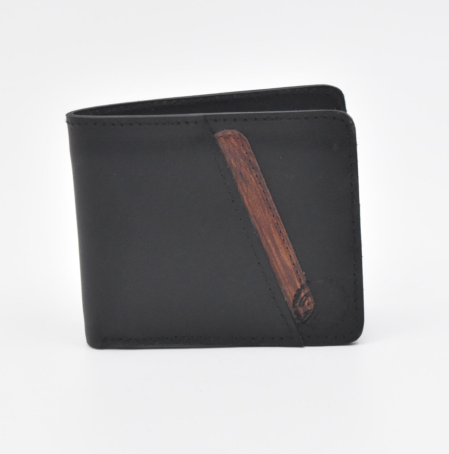 BILLETERA CON FRANJA CAFÉ