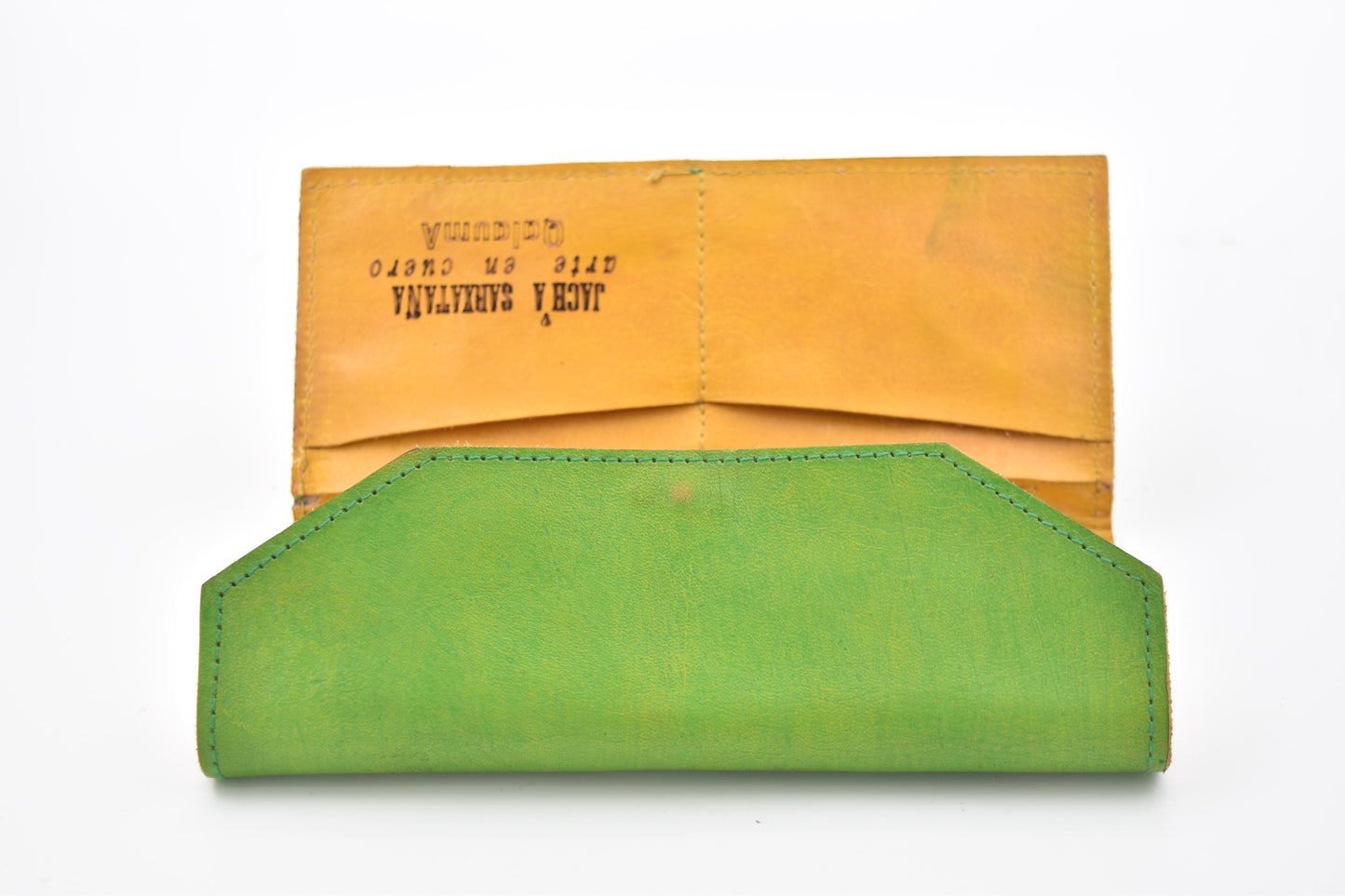 BILLETERA VERDE Y AMARILLO