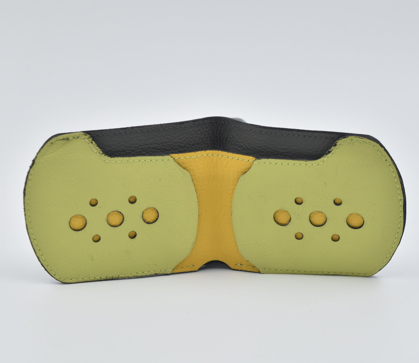 BILLETERA MINIMALISTA COMBINADO (PLOMO, VERDE AGUA Y AMARILLO) UNISEX