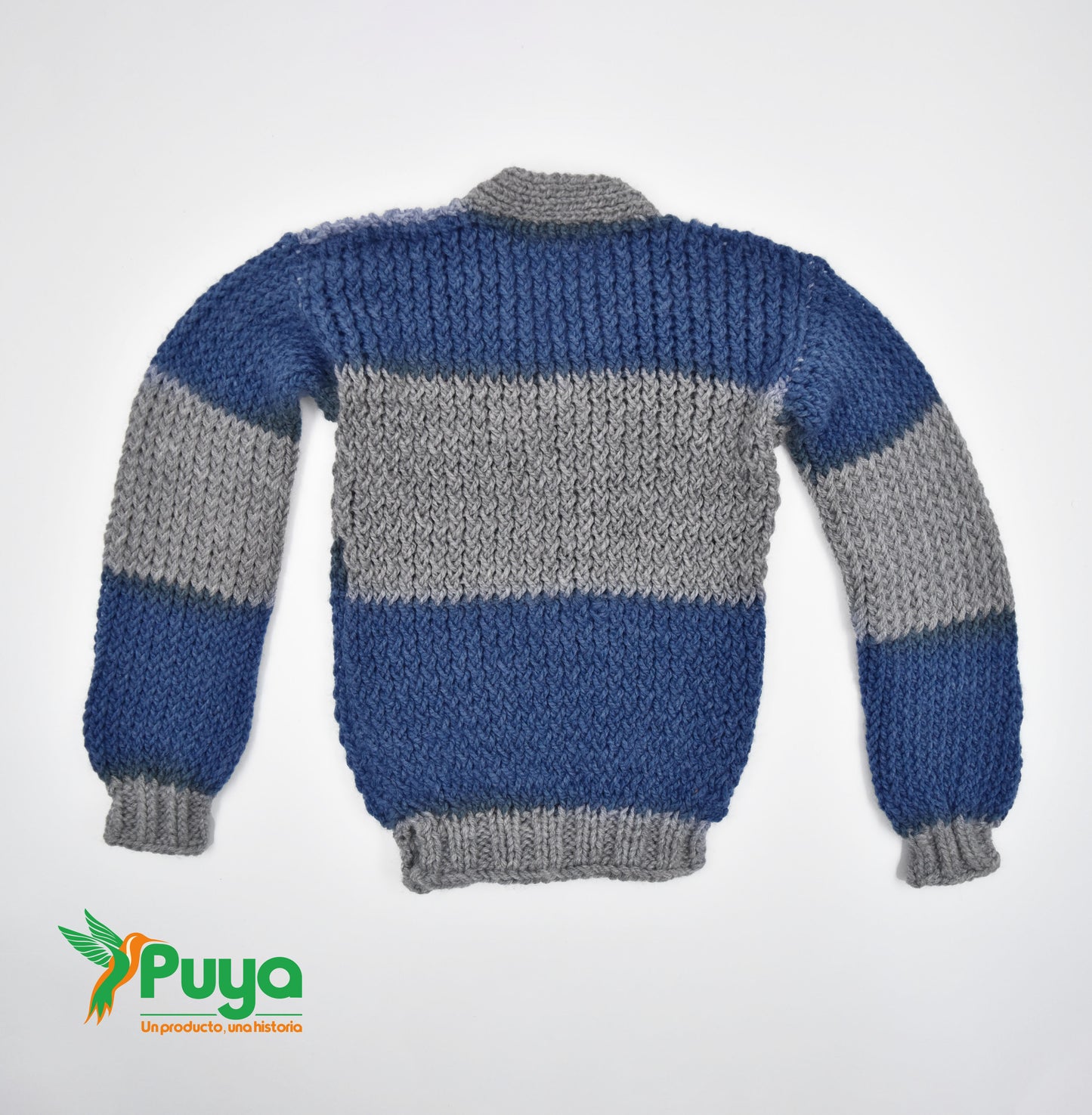 SUETER PLOMO Y AZUL OSCURO