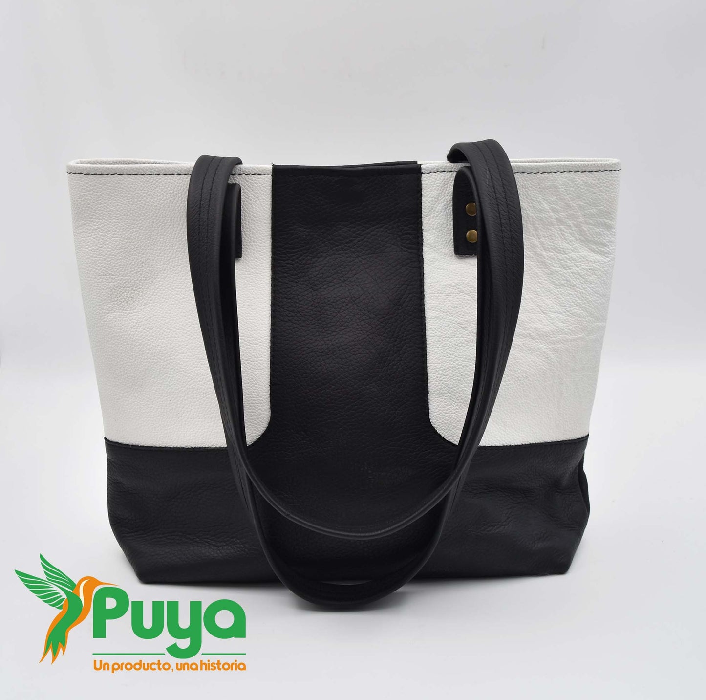 CARTERA LUCIA BLANCO Y NEGRO