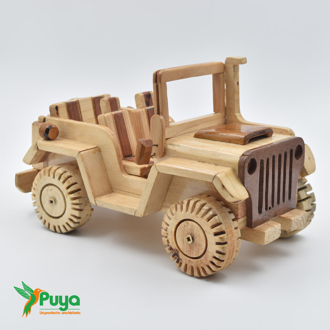 JEEP DE MADERA CAFE