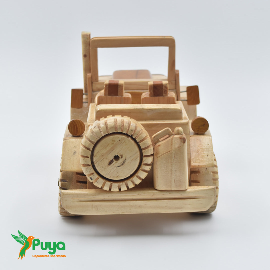 JEEP DE MADERA CAFE