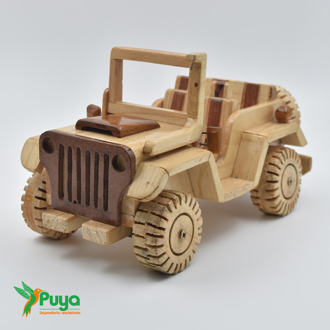 JEEP DE MADERA CAFE
