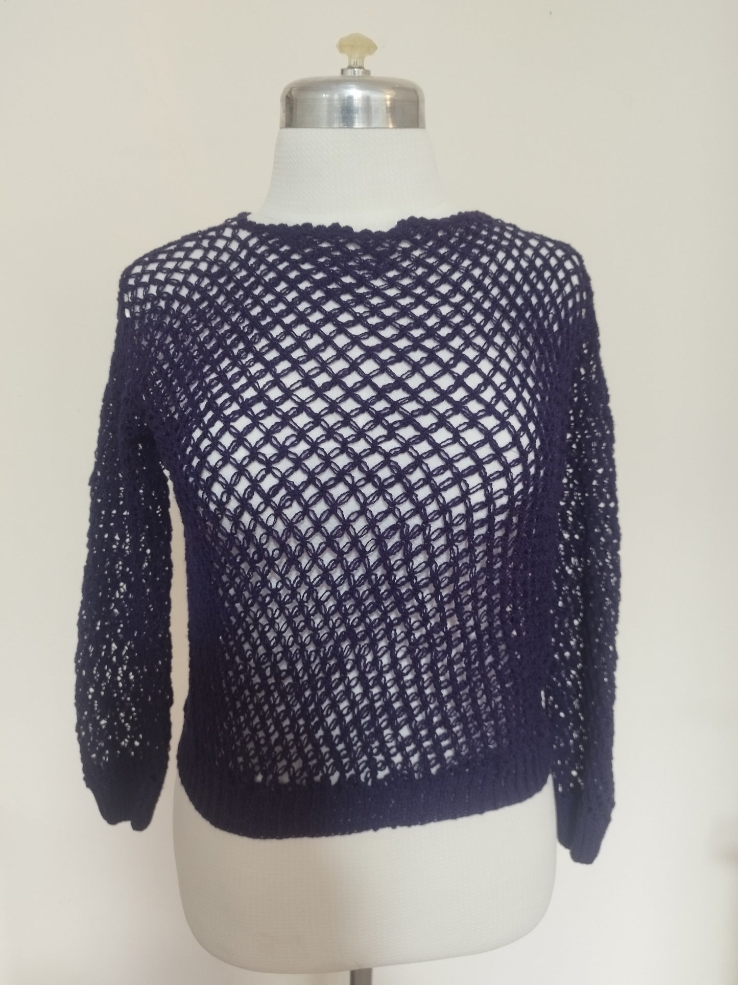 SUETER CALADO MORADO - HILO DE OVEJA