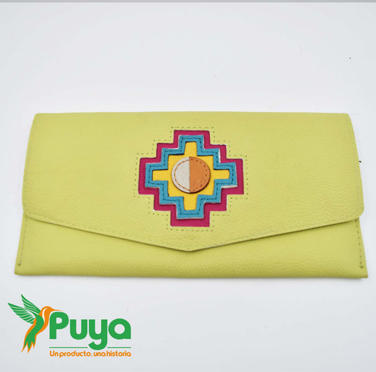 BILLETERA CHAKANA RECTANGULAR VERDE LIMON