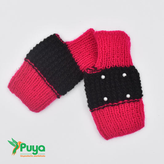 GUANTES GRANDES DIFERENTES COLORES CON PERLAS