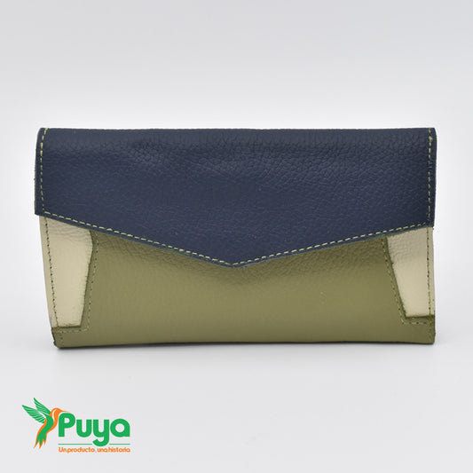 BILLETERA BIANCA COLOR VERDE COMBINADO
