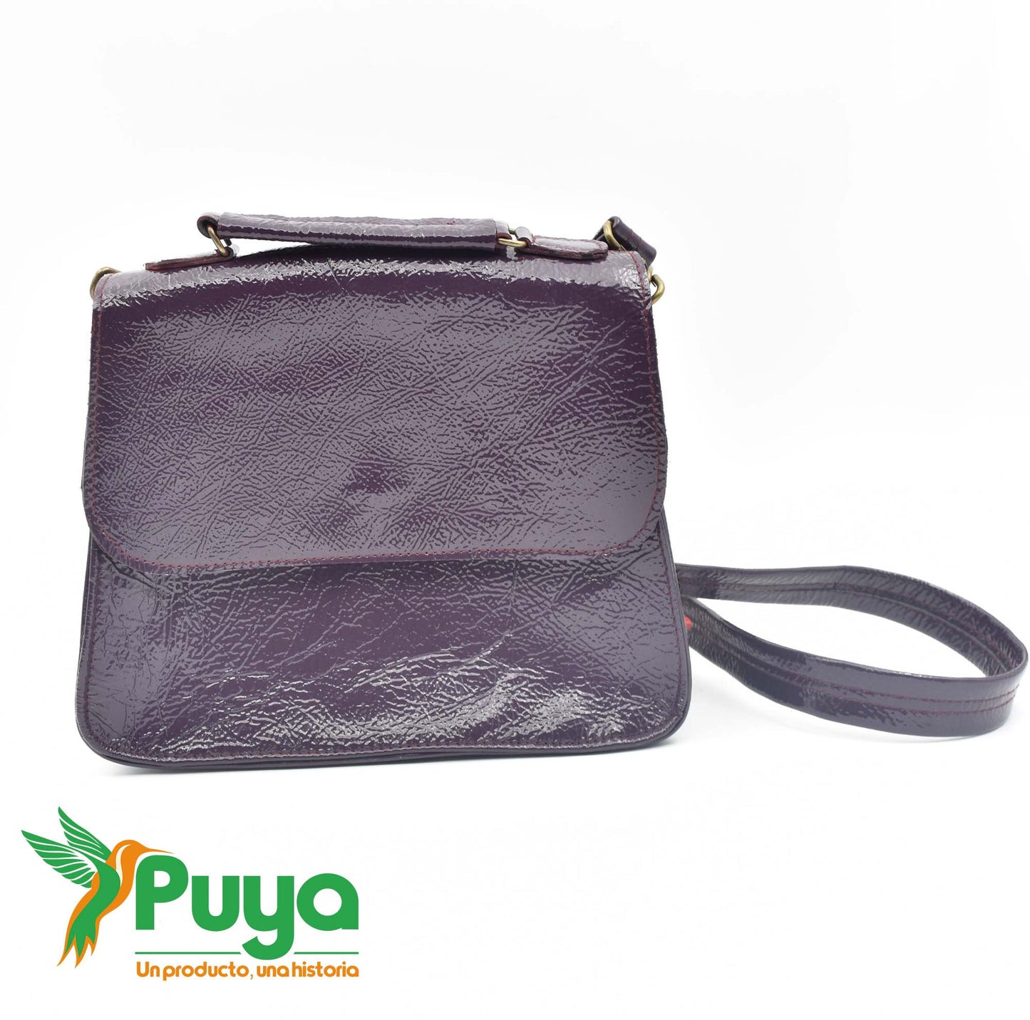 BANDOLERA PEQUEÑA LUPITA  MORADO CHAROL