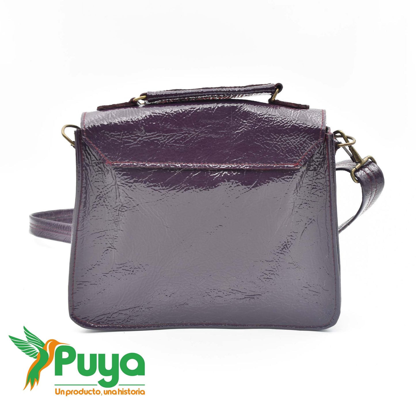 BANDOLERA PEQUEÑA LUPITA  MORADO CHAROL