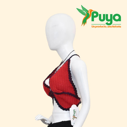 CROP TOP MARIPOSA LANA DE OVEJA