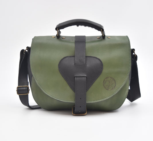 BANDOLERA VERDE CON NEGRO