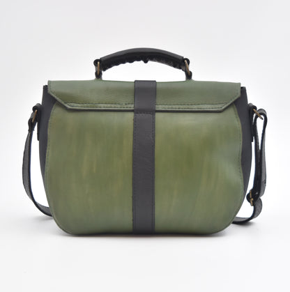 BANDOLERA VERDE CON NEGRO