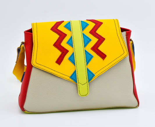 BANDOLERA CHOLET  TRIANGULAR CON DISEÑO