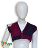 CROP TOP LILA Y FUCCIA CON BOTONES CAFES