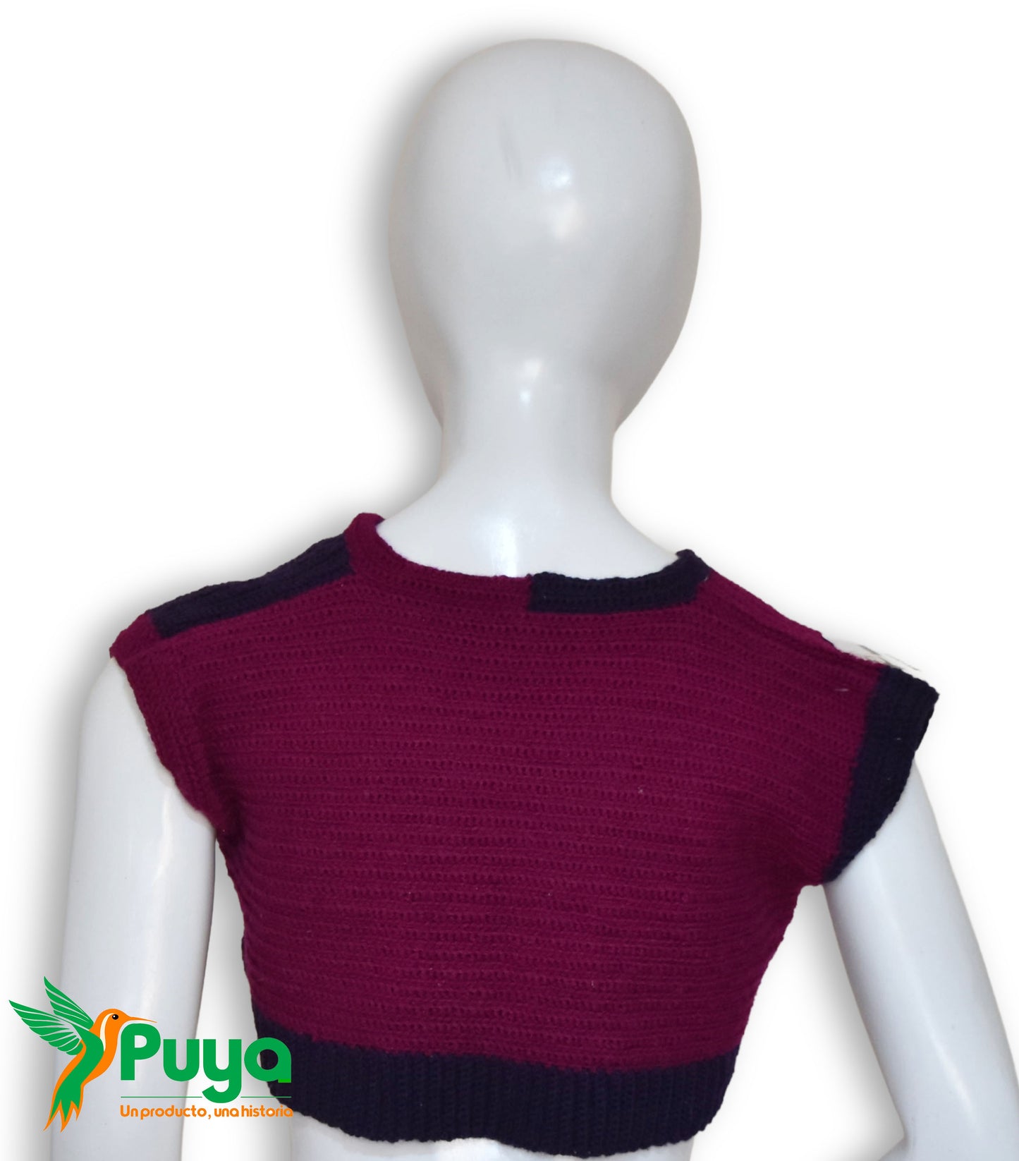 CROP TOP LILA Y FUCCIA CON BOTONES CAFES