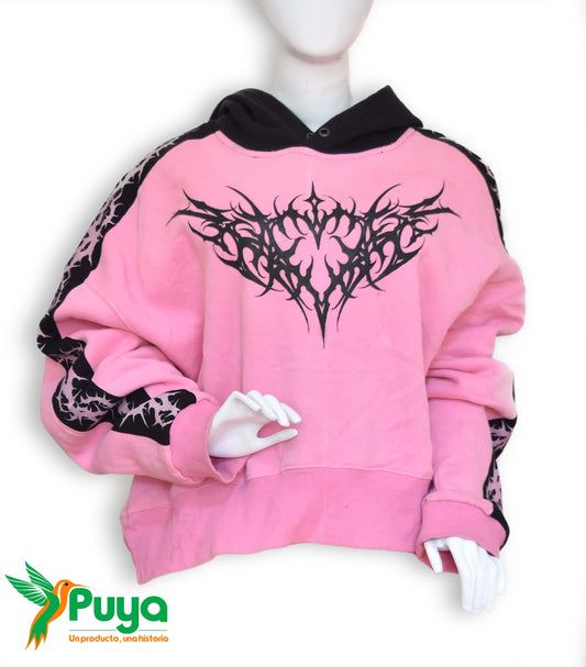 CANGURO OVERSIZE ROSADO TALLA M