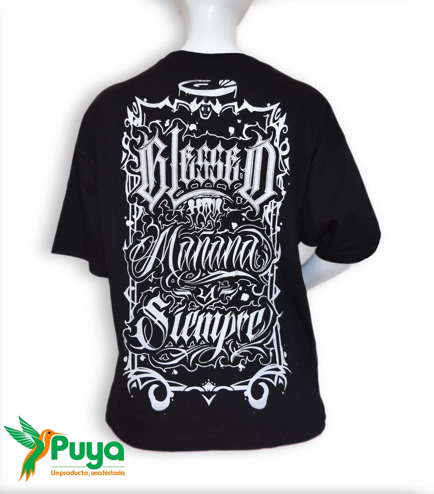 POLERA NEGRA SERIGRAFIADO