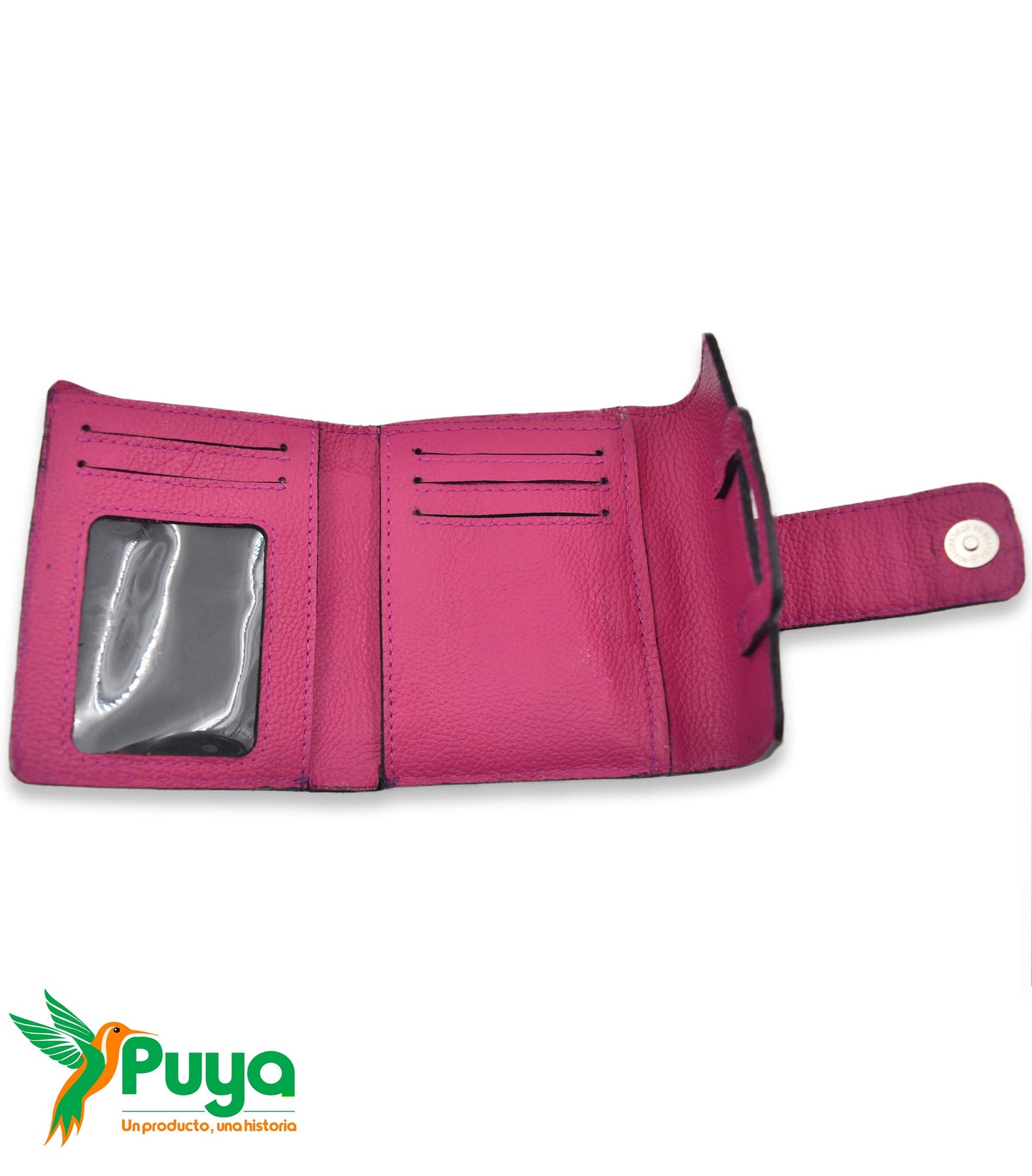 BILLETERA CON MONEDERO FUSCIA