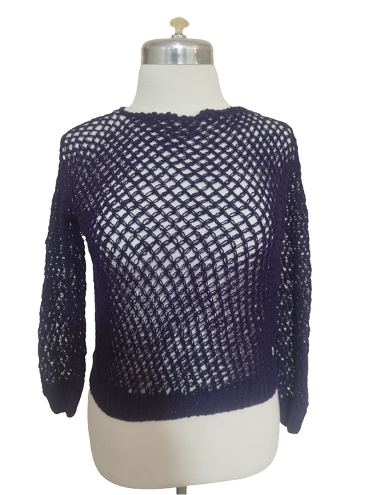 SUETER CALADO MORADO - HILO DE OVEJA