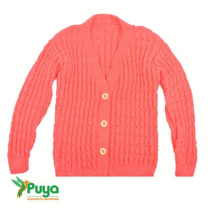 CARDIGAN COLOR CORAL