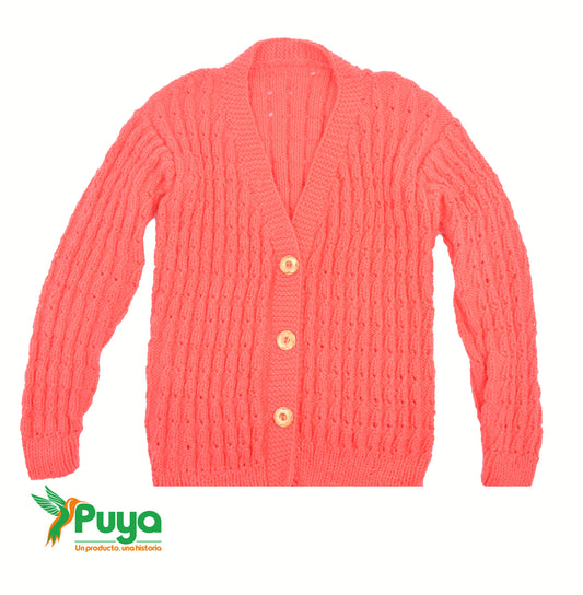 CARDIGAN COLOR CORAL