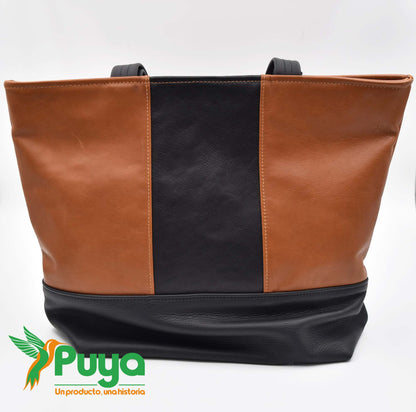 CARTERA PUSHKA NEGRO Y HABANA