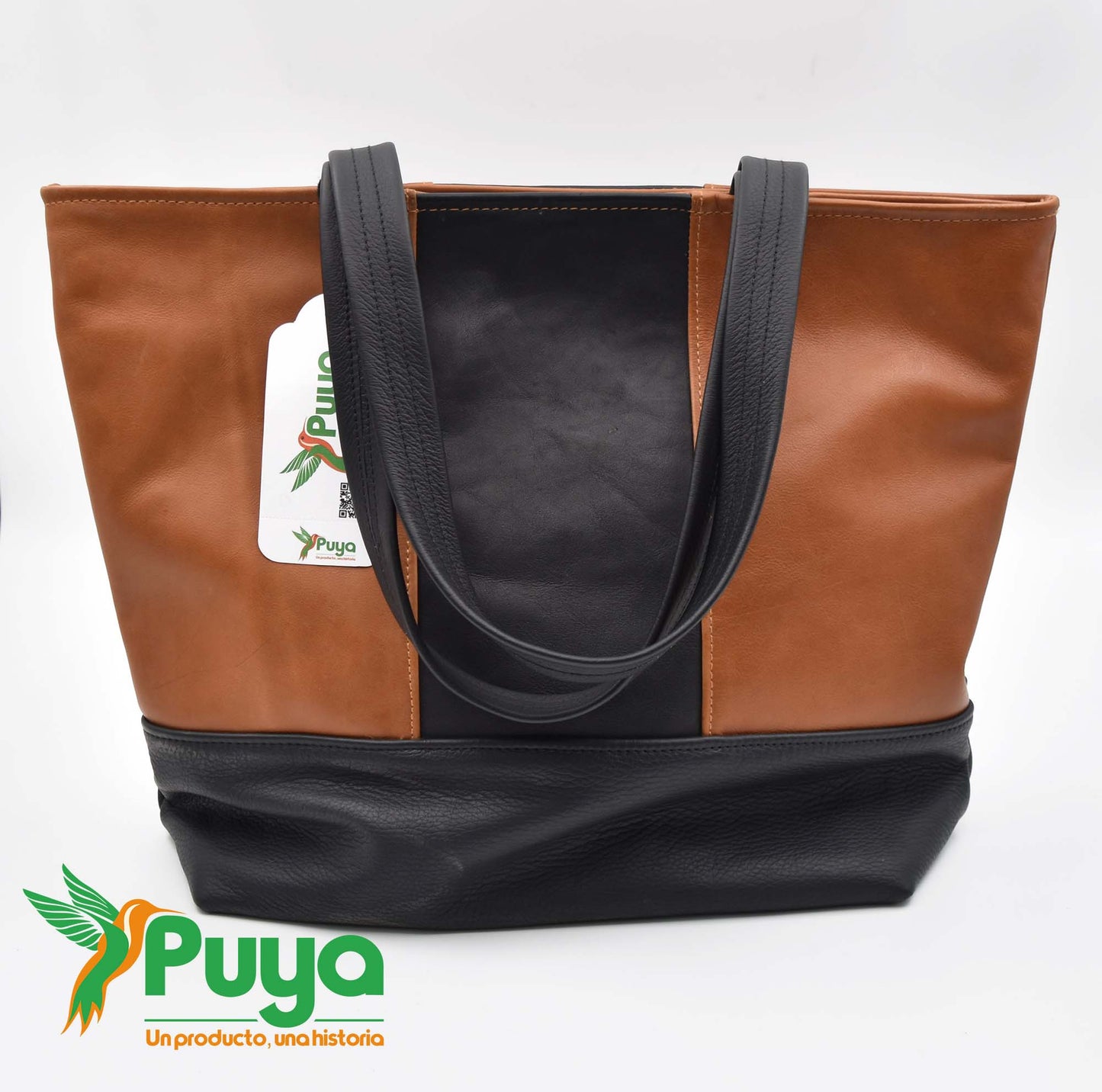 CARTERA PUSHKA NEGRO Y HABANA