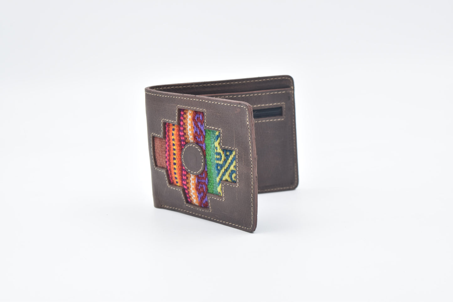 BILLETERA ILLIMANI CON AGUAYO, PINTADA A MANO - EDICION PREMIUM