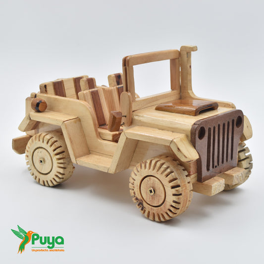 JEEP DE MADERA CAFE