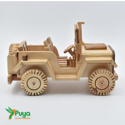 JEEP DE MADERA CAFE