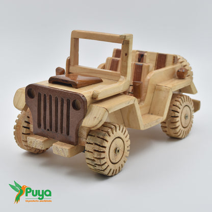 JEEP DE MADERA CAFE